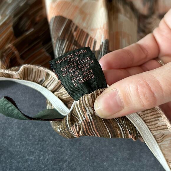 Sere Nade- L blouse- Y2K - semi sheer- whimsical- fairy boho brown- bell sleeve - Picture 3 of 8